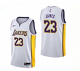 Lakers 23 Lebron James White Nike Swingman Stitched NBA Jersey,baseball caps,new era cap wholesale,wholesale hats